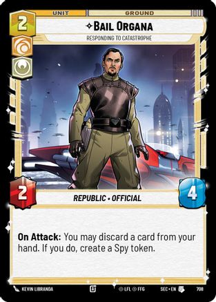 Image of Bail Organa - Responding to Catastrophe (Foil) (708) - Secrets of Power Foil