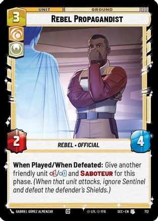 Image of Rebel Propagandist (Foil) (712) - Secrets of Power Foil