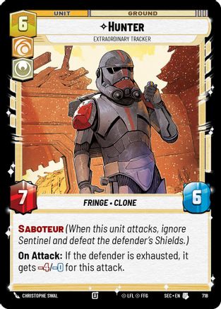 Image of Hunter - Extraordinary Tracker (Foil) (718) - Secrets of Power Foil
