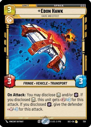 Image of Ebon Hawk - Cause and Effect (Foil) (729) - Secrets of Power Foil
