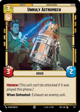 Image of Unruly Astromech (Foil) (731) - Secrets of Power Foil