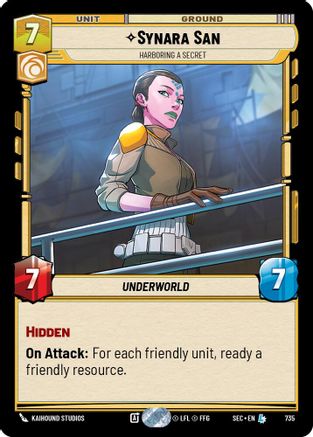 Image of Synara San - Harboring a Secret (Foil) (735) - Secrets of Power Foil