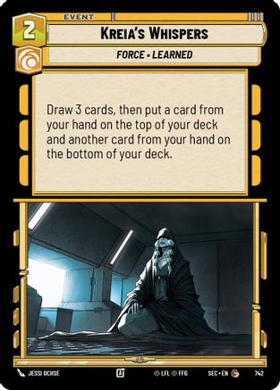 Image of Kreia's Whispers (Foil) (742) - Secrets of Power Foil