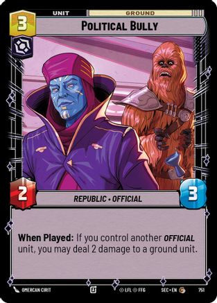 Image of Political Bully (Foil) (751) - Secrets of Power Foil