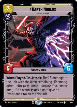 Image of Darth Nihilus - Lord of Hunger (Foil) (754) - Secrets of Power Foil