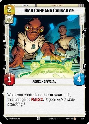 Image of High Command Councilor (Foil) (759) - Secrets of Power Foil