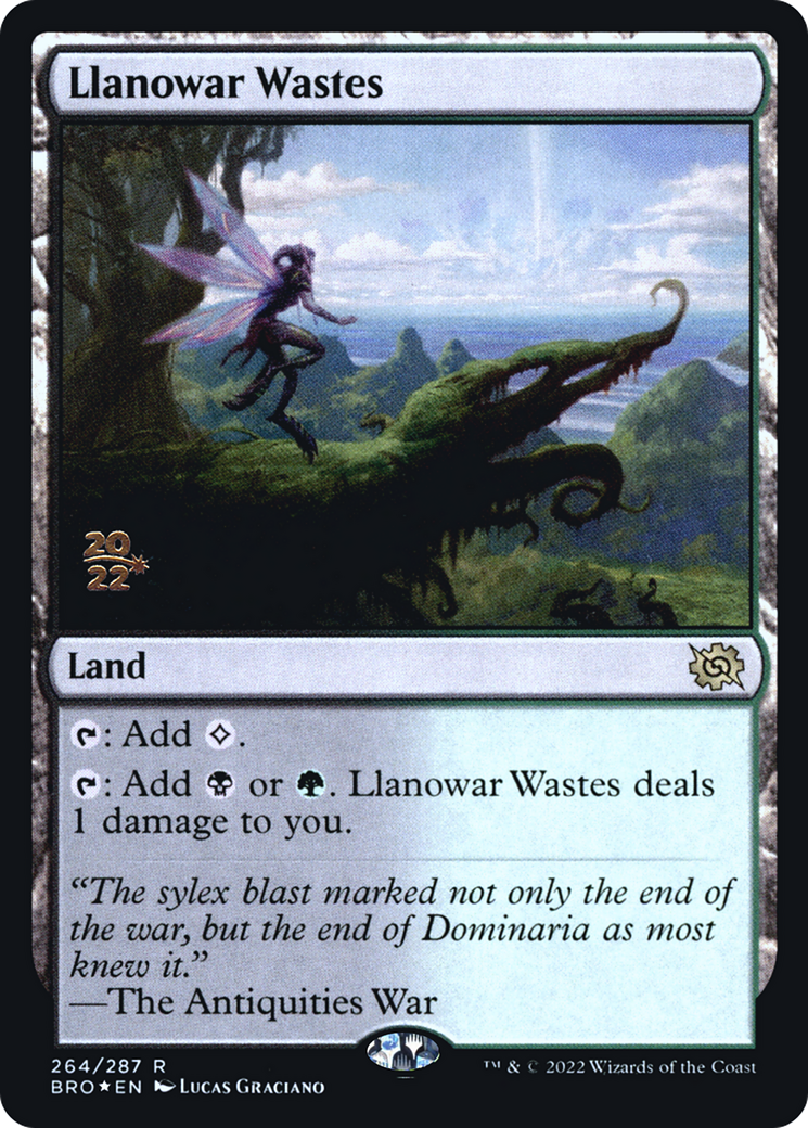 Image of Llanowar Wastes (PRE-264) - The Brothers' War Promos Foil
