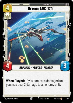Image of Heroic ARC-170 (Foil) (764) - Secrets of Power Foil