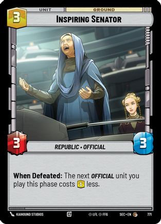 Image of Inspiring Senator (Foil) (771) - Secrets of Power Foil