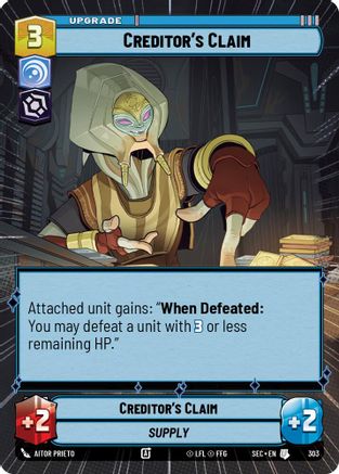 Image of Creditor's Claim (Hyperspace) (303) - Secrets of Power