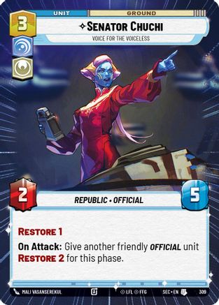 Image of Senator Chuchi - Voice for the Voiceless (Hyperspace) (309) - Secrets of Power