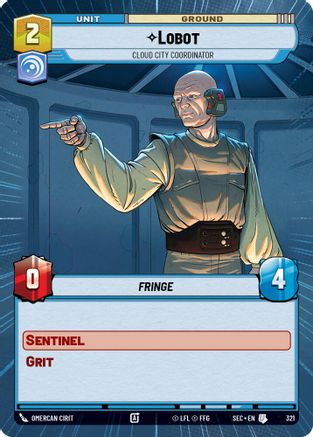 Image of Lobot - Cloud City Coordinator (Hyperspace) (321) - Secrets of Power