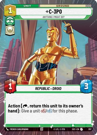 Image of C-3PO - Anything I Might Do? (Hyperspace) (357) - Secrets of Power