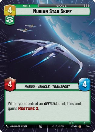 Image of Nubian Star Skiff (Hyperspace) (380) - Secrets of Power
