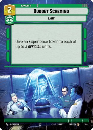 Image of Budget Scheming (Hyperspace) (388) - Secrets of Power