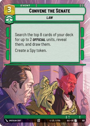 Image of Convene the Senate (Hyperspace) (392) - Secrets of Power