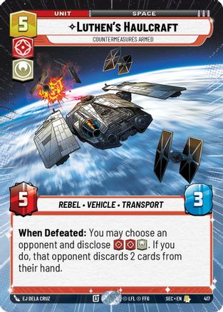 Image of Luthen's Haulcraft - Countermeasures Armed (Hyperspace) (417) - Secrets of Power