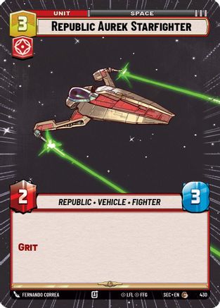 Image of Republic Aurek Starfighter (Hyperspace) (430) - Secrets of Power