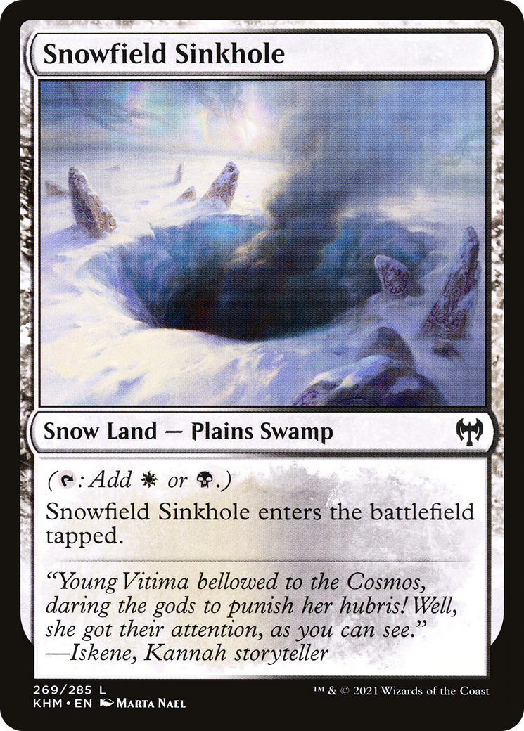 Image of Snowfield Sinkhole (KHM-269) - Kaldheim: (snow) Foil