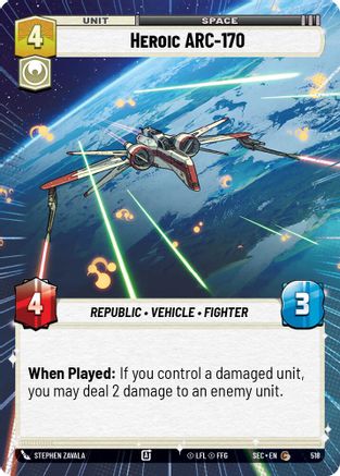Image of Heroic ARC-170 (Hyperspace) (518) - Secrets of Power