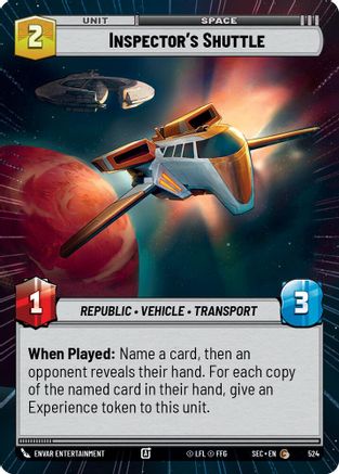 Image of Inspector's Shuttle (Hyperspace) (524) - Secrets of Power