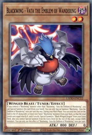 Image of Blackwing - Vata the Emblem of Wandering (L5DD-ENC12) - Legendary 5D's Decks 1st Edition