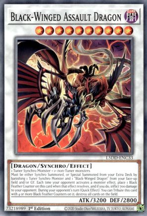 Image of Black-Winged Assault Dragon (L5DD-ENC33) - Legendary 5D's Decks 1st Edition