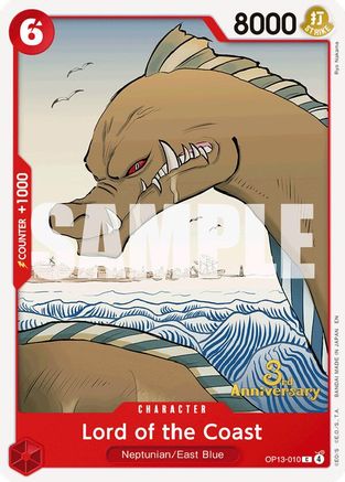 Image of Lord of the Coast (OP13-010) - Carrying On His Will: 3rd Anniversary Tournament Cards