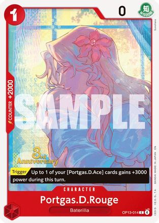 Image of Portgas.D.Rouge (OP13-014) - Carrying On His Will: 3rd Anniversary Tournament Cards