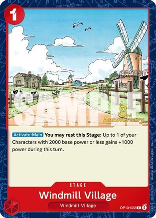 Image of Windmill Village (OP13-022) - Carrying On His Will: 3rd Anniversary Tournament Cards