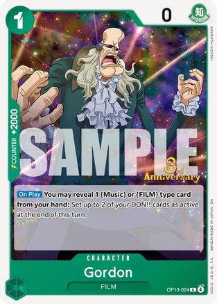Image of Gordon (OP13-024) - Carrying On His Will: 3rd Anniversary Tournament Cards