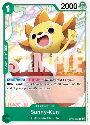 Image of Sunny-Kun (OP13-026) - Carrying On His Will: 3rd Anniversary Tournament Cards