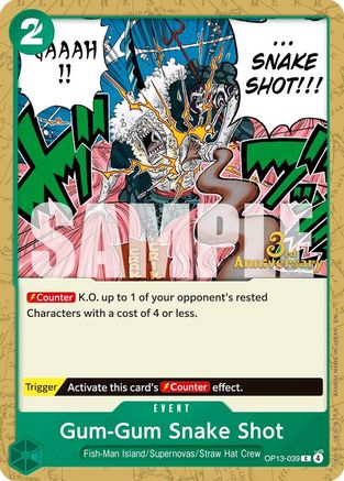 Image of Gum-Gum Snake Shot (OP13-039) - Carrying On His Will: 3rd Anniversary Tournament Cards