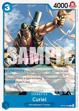 Image of Curiel (OP13-044) - Carrying On His Will: 3rd Anniversary Tournament Cards