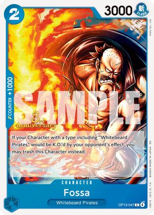 Image of Fossa (OP13-047) - Carrying On His Will: 3rd Anniversary Tournament Cards