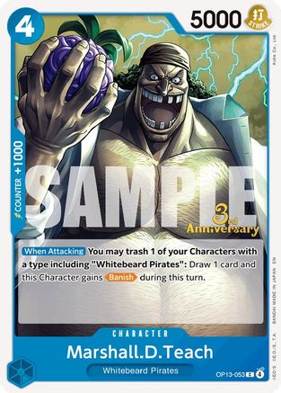 Image of Marshall.D.Teach (OP13-053) - Carrying On His Will: 3rd Anniversary Tournament Cards