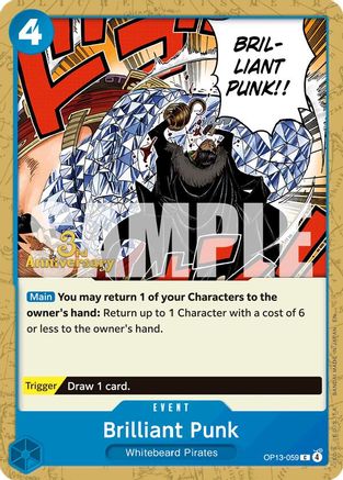 Image of Brilliant Punk (OP13-059) - Carrying On His Will: 3rd Anniversary Tournament Cards