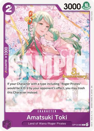 Image of Amatsuki Toki (OP13-060) - Carrying On His Will: 3rd Anniversary Tournament Cards