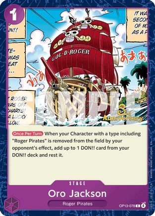 Image of Oro Jackson (OP13-078) - Carrying On His Will: 3rd Anniversary Tournament Cards