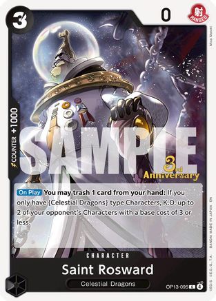 Image of Saint Rosward (OP13-095) - Carrying On His Will: 3rd Anniversary Tournament Cards