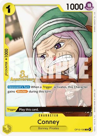 Image of Conney (OP13-106) - Carrying On His Will: 3rd Anniversary Tournament Cards
