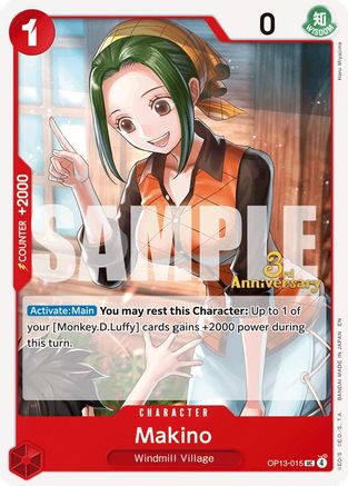 Image of Makino (OP13-015) - Carrying On His Will: 3rd Anniversary Tournament Cards