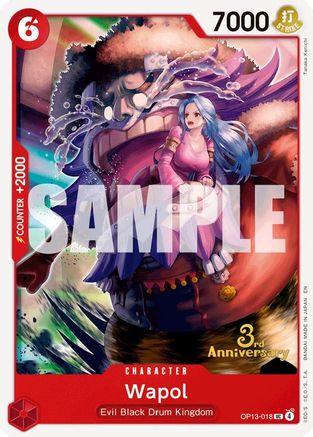 Image of Wapol (OP13-018) - Carrying On His Will: 3rd Anniversary Tournament Cards