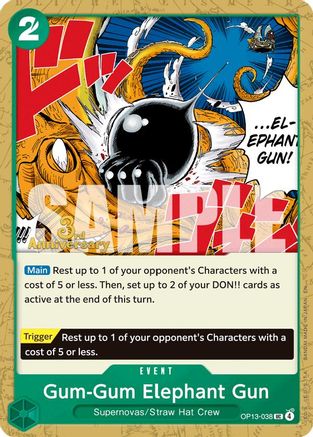 Image of Gum-Gum Elephant Gun (OP13-038) - Carrying On His Will: 3rd Anniversary Tournament Cards