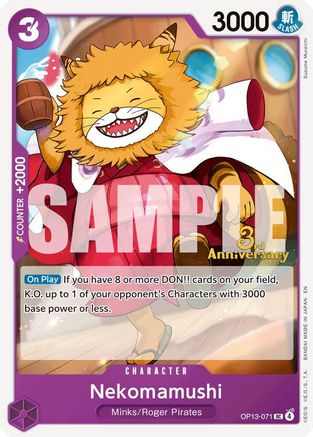 Image of Nekomamushi (OP13-071) - Carrying On His Will: 3rd Anniversary Tournament Cards