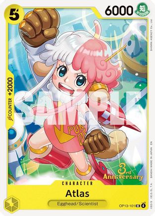Image of Atlas (OP13-101) - Carrying On His Will: 3rd Anniversary Tournament Cards