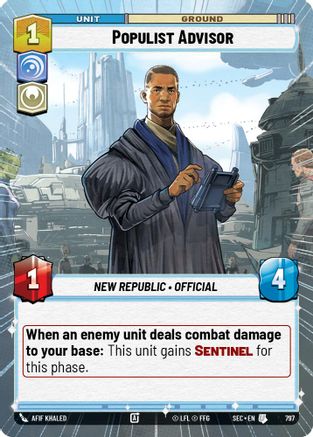 Image of Populist Advisor (Hyperspace Foil) (797) - Secrets of Power Foil
