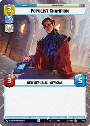 Image of Populist Champion (Hyperspace Foil) (800) - Secrets of Power Foil