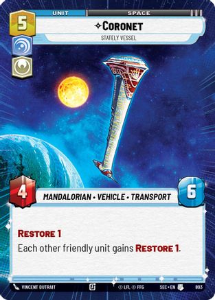 Image of Coronet - Stately Vessel (Hyperspace Foil) (803) - Secrets of Power Foil