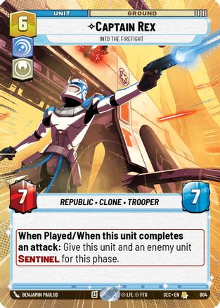 Image of Captain Rex - Into the Firefight (Hyperspace Foil) (804) - Secrets of Power Foil
